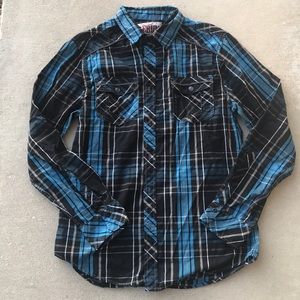 Men’s Rerun Plaid Button Down size M